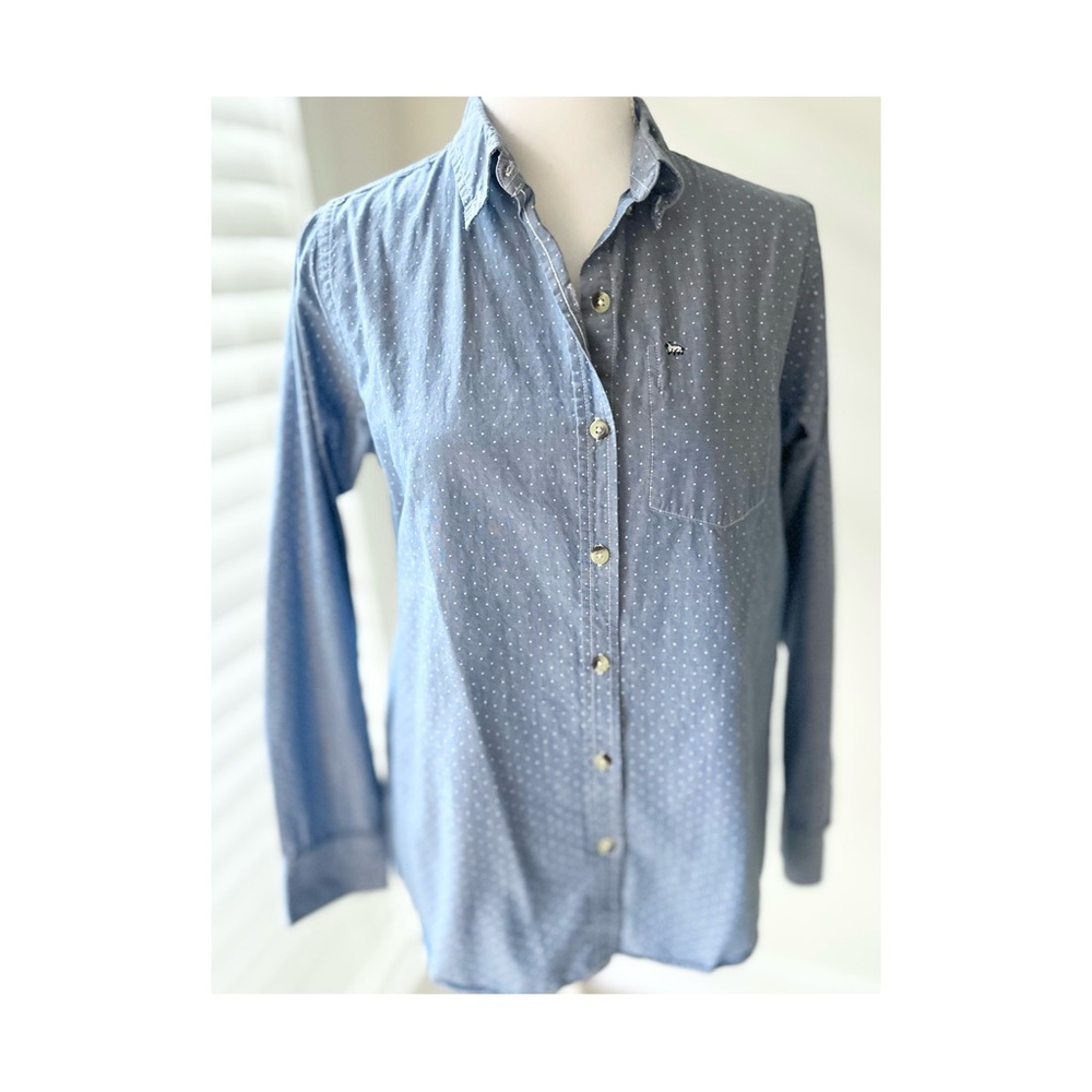 Peau De Loup Light Blue Polka Dot Shirt